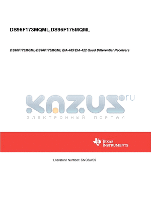 DS96F173MQML datasheet - DS96F173MQML/DS96F175MQML EIA-485/EIA-422 Quad Differential Receivers