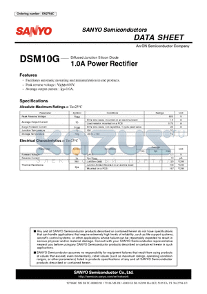 DSM10G_0609 datasheet - 1.0A Power Rectifier