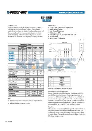 DSP1N5D12 datasheet - DUAL OUTPUT