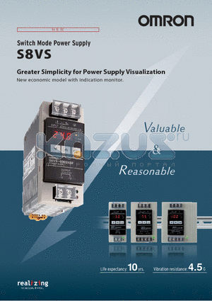 S8VS-09024BE datasheet - Greater Simplicity for Power Supply Visualization