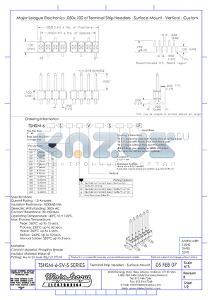 TSHSM-6-SS datasheet - Terminal Strip Headers - Surface Mount