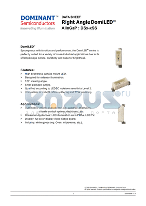 DSR-SSS-QR2-1 datasheet - Right Angle LED