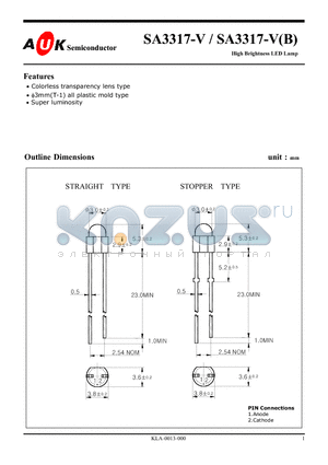 SA3317-VB datasheet - High Brightness LED Lamp