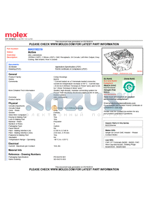 64319-2218 datasheet - .635mm (.025