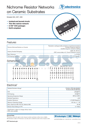668 datasheet - Isolated and bussed circuits