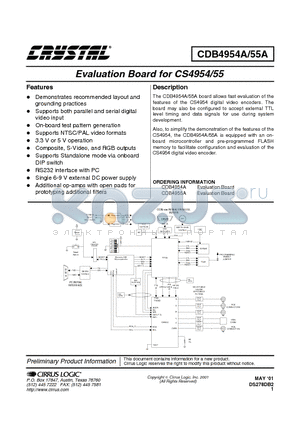 CDB4955A datasheet - Evaluation Board