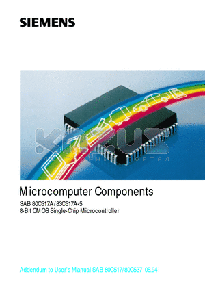 SAB83C517A-5N18 datasheet - 8-Bit CMOS Single-Chip Microcontroller
