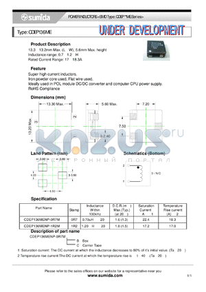 CDEP136ME datasheet - POWER INDUCTORS