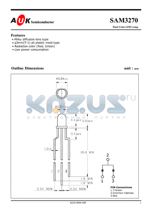 SAM3270 datasheet - Dual Color LED Lamp