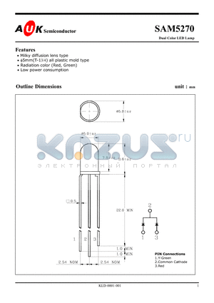 SAM5270 datasheet - Dual Color LED Lamp