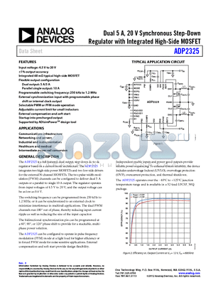 CDRH105RNP-3R3N datasheet - Dual 5 A, 20 V Synchronous Step-Down