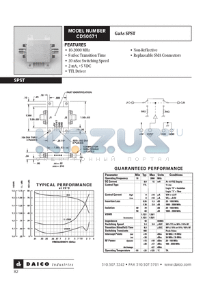 CDS0671 datasheet - GaAs SPST