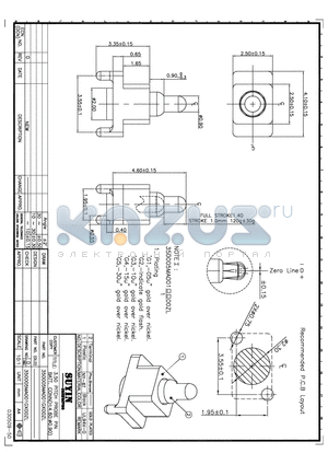 350005MA001GX00ZL datasheet - 3.50 PITCH PROBE PIN BATT. CONN