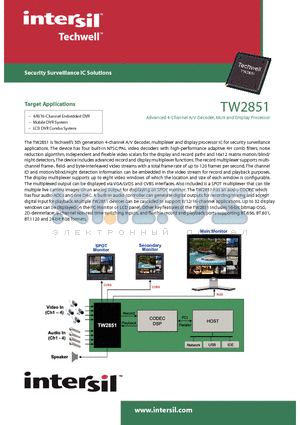 TW2851 datasheet - Security Surveillance IC Solutions