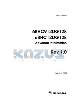 68HC12DG128CPV8 datasheet - Advance Information