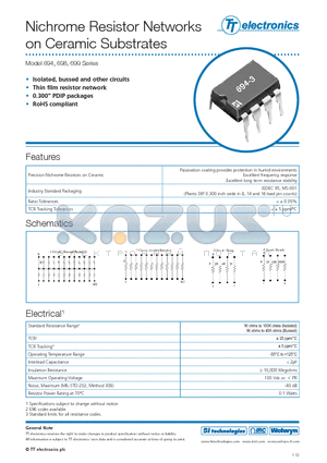 699 datasheet - Isolated, bussed and other circuits