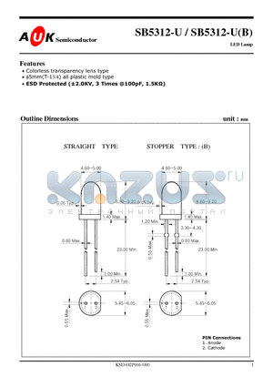 SB5312-UB datasheet - LED Lamp