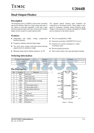 U2044B datasheet - Dual Output Flasher