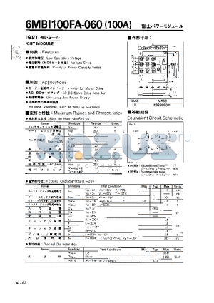 6MBI100FA-060 datasheet - IGBT MODULE