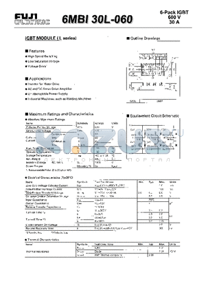 6MBI30L-060 datasheet - IGBT(600V/30A)