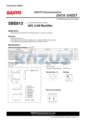 SBE813_12 datasheet - 30V, 3.0A Rectifier