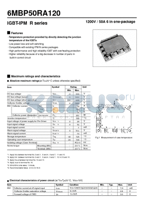 6MBP50RA120 datasheet - IGBT(1200V/50A)