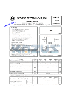 SBM28PT datasheet - SCHOTTKY BARRIER RECTIFIER