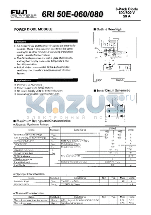 6RI50E-080 datasheet - POWER DIODE MODULE