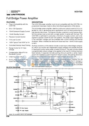 UC3172A datasheet - Full Bridge Power Amplifier