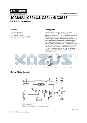 UC3843D1 datasheet - SMPS Controller