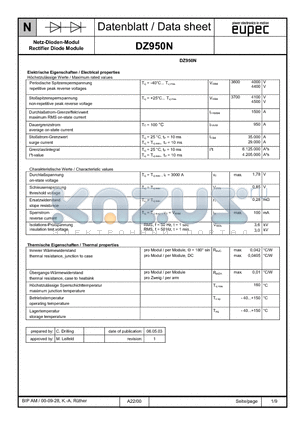 DZ950N datasheet - Rectifier Diode Module