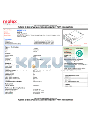 70066-0223 datasheet - 2.54mm (.100