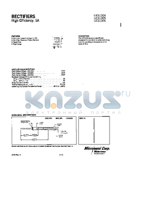 UES1304 datasheet - RECTIFIERS