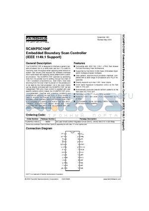 SCANPSC100F datasheet - Embedded Boundary Scan Controller (IEEE 1149.1 Support)