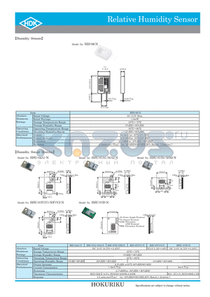 E1321AA datasheet - Relative Humidity Sensor