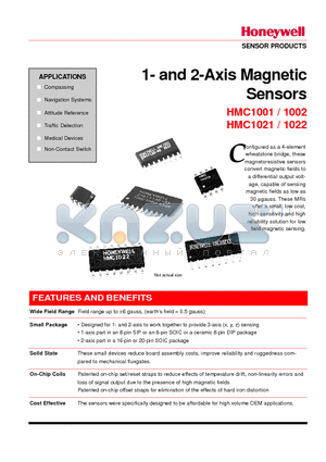 HMC1021Z datasheet - 1- and 2-Axis Magnetic Sensors