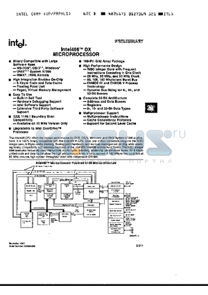 UG80486DX4WB100 datasheet - Intel486 DX MICROPROCESSOR