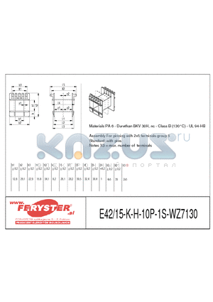 E42-15-K-H-10P-1S-WZ7130 datasheet - COIL FORMER