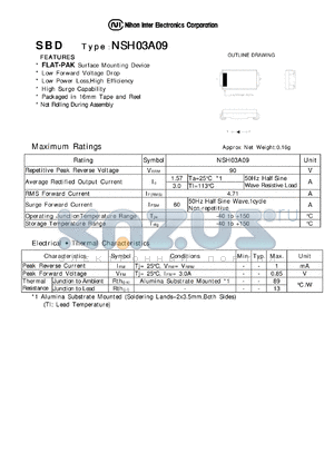 NSH03A09 datasheet - Schottky Barrier Diode