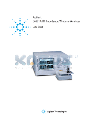 E4991A-002 datasheet - RF Impedance/Material Analyzer