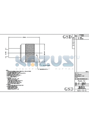 SD825-15-5 datasheet - PLUG, SC