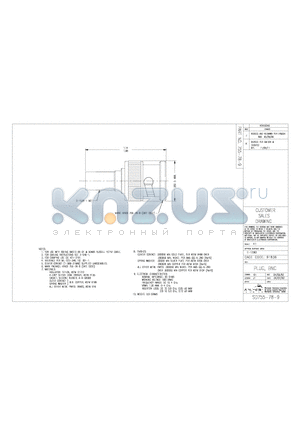 SD755-78-9 datasheet - PLUG, BNC