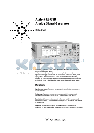 E8663B datasheet - Analog Signal Generator