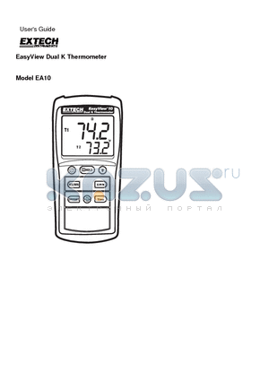 EA10 datasheet - EasyView Dual K Thermometer