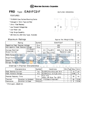 EA61FC2-F datasheet - FRD - Low Power Loss