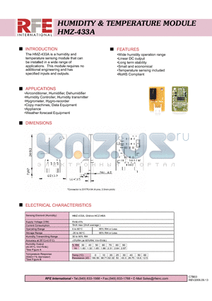 HMZ-433A datasheet - CERAMIC CAPACITORS