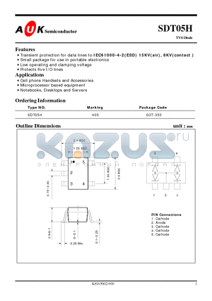 SDT05H datasheet - TVS Diode