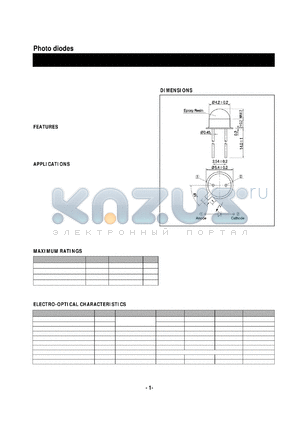 HP-2ML datasheet - Photo diodes