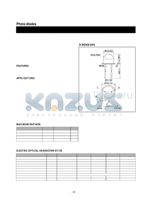 HP-2MLR datasheet - Photo diodes