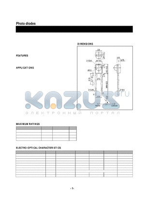 HP-304 datasheet - Photo diodes